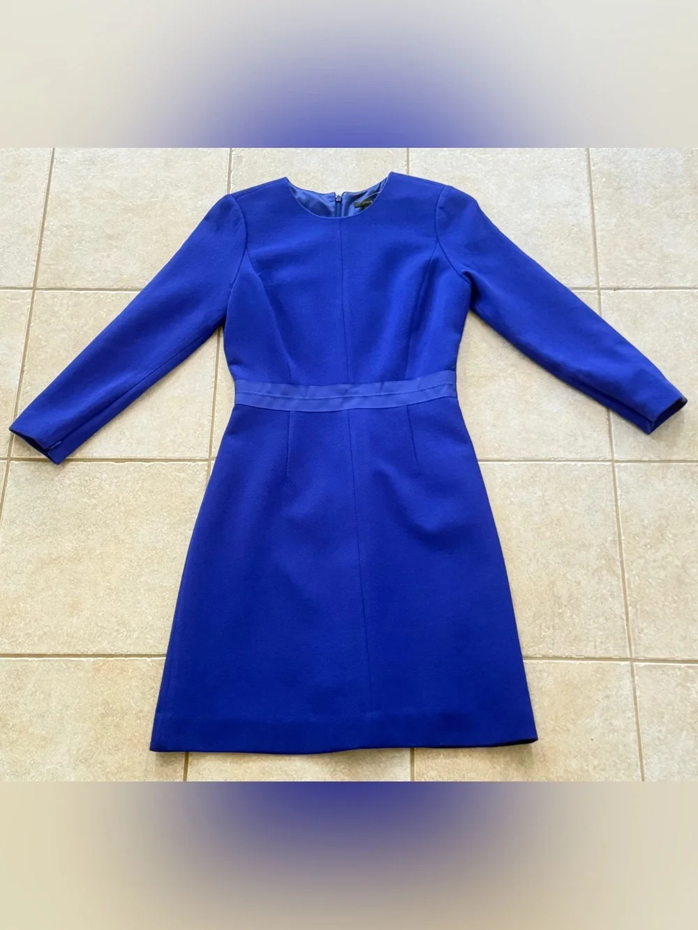 J. Crew Long-Sleeve Dress in Royal Blue